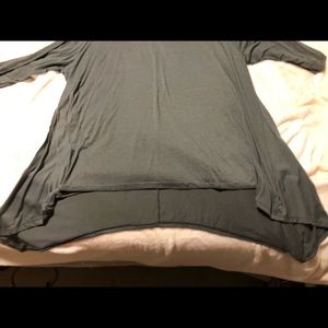 Yummy Plus Tops - Dark charcoal gray shark bite top Yummy Plus Tops - Dark charcoal gray shark bite top